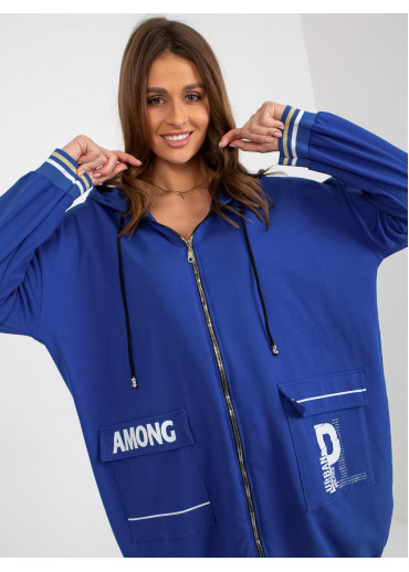 Modrá predĺžená mikina