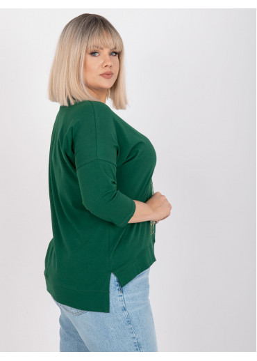 Tmavozelené tričko s potlačou