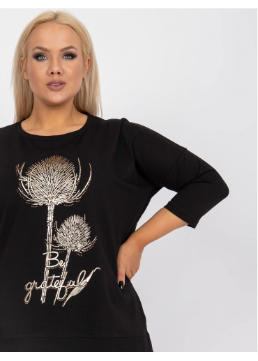 Čierne tričko s potlačou