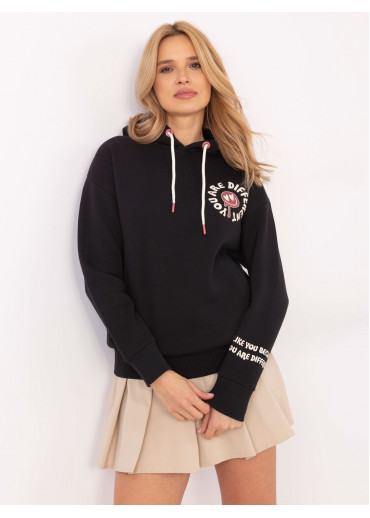 Tmavosivá dámska mikina s potlačou