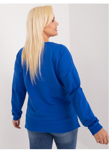Kobaltovo modré dámske tričko s dlhým rukávom