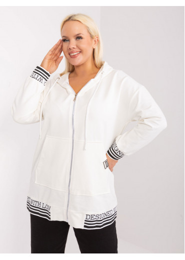 Smotanovo biela mikina s kapucňou