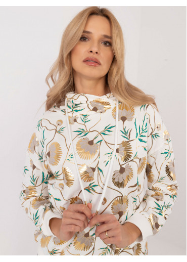 Smotanovo biela dámska mikina s potlačou