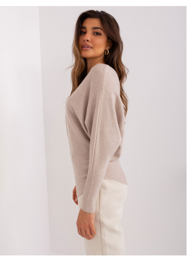 Béžovo hnedý pulóver