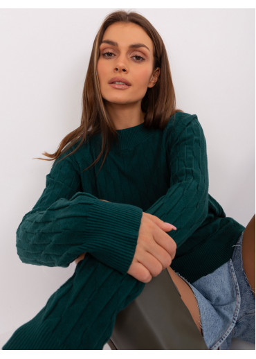 Tmavozelený pulóver
