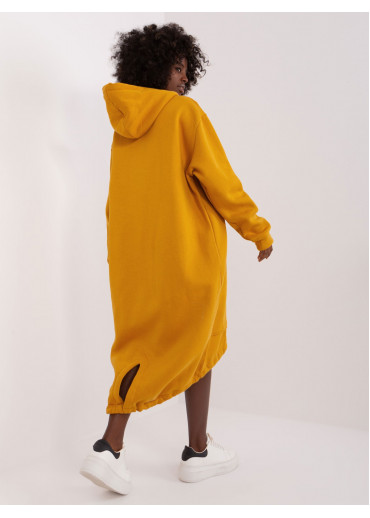 Karamelovo hnedá dlhá mikina