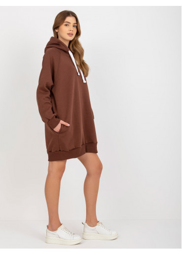 Hnedá mikina s kapucňou