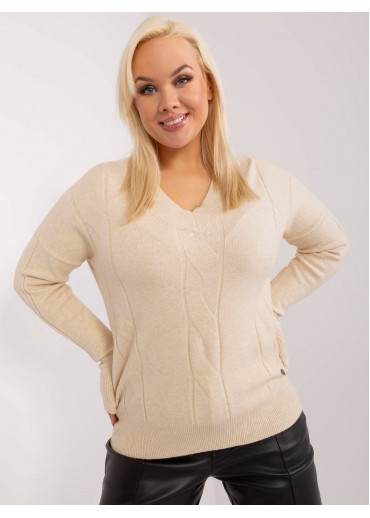 Béžovo hnedý pulóver
