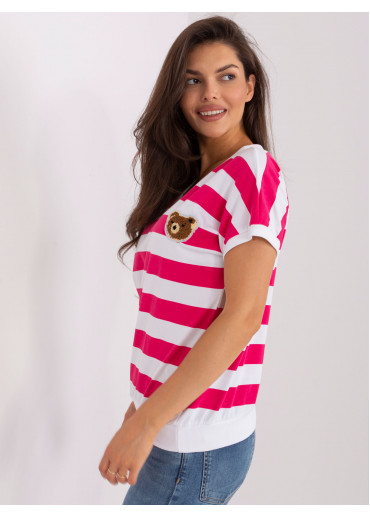 Ružové pruhované tričko