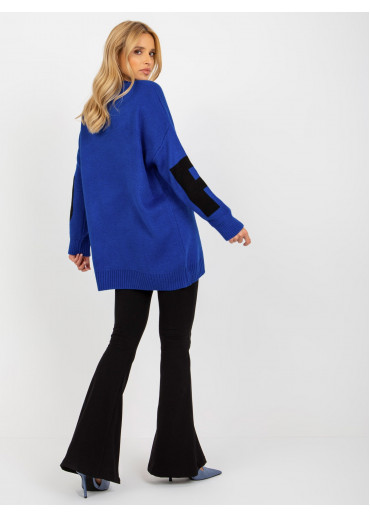 Kobaltovo modrý pulóver