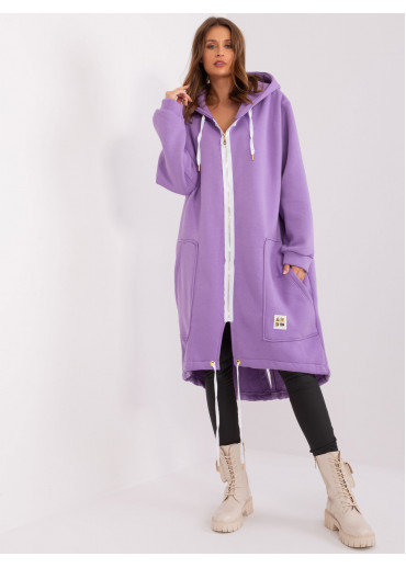 Fialová dlhá mikina