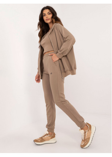 Béžovo hnedá tepláková súprava