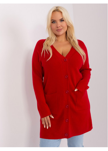 Červený predĺžený sveter