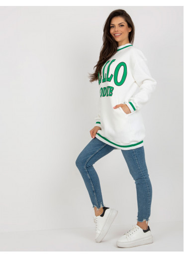 Smotanovo biela mikinová tunika