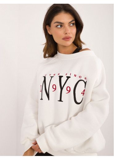 Smotanovo biela dámska oversize mikina