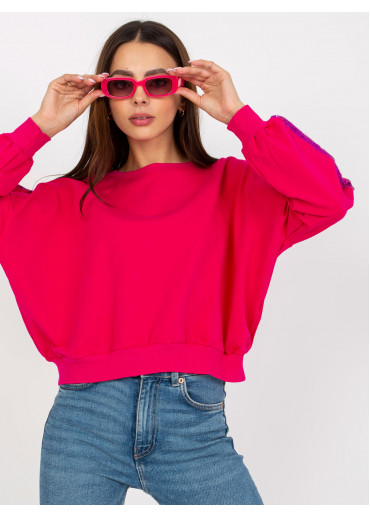 Fuchsiovo ružová mikina