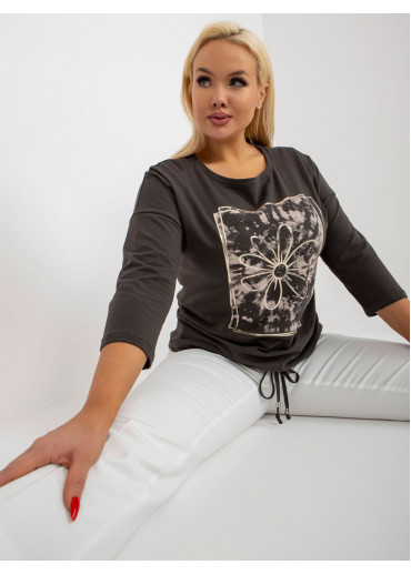 Tmavosivé tričko s potlačou