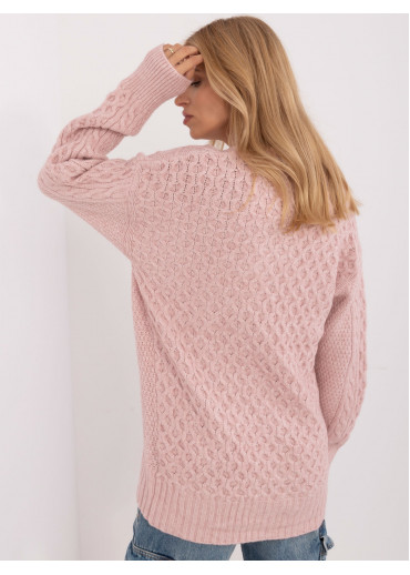 Púdrovo ružový dámsky sveter