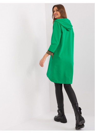 Zelená dlhá mikina