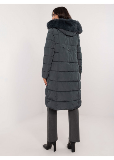 Zelená bunda s kapucňou