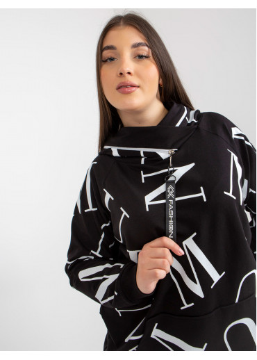 Čierna mikina s kapucňou