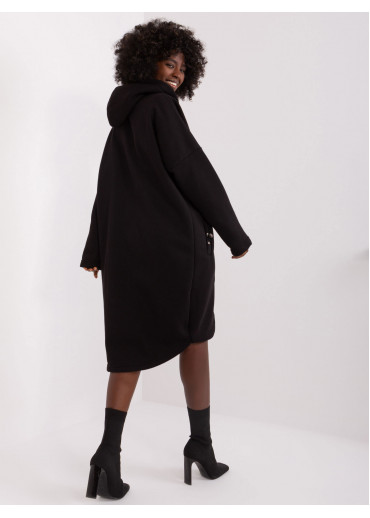 Čierna predĺžená mikina