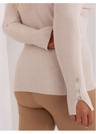 Béžovo hnedý pulóver