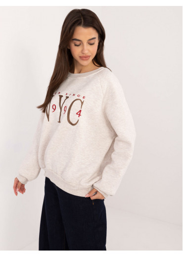 Béžovo hnedá dámska oversize mikina