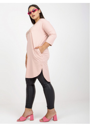 Púdrovo ružová tunika