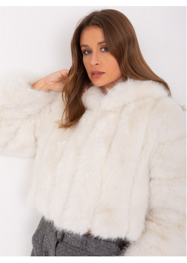 Smotanovo biela krátka bunda