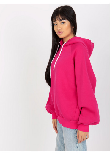 Fuchsiovo ružová mikina s kapucňou