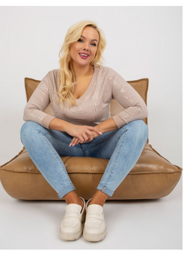 Béžovo hnedý pulóver