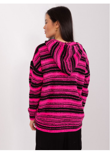 Ružový sveter s kapucňou