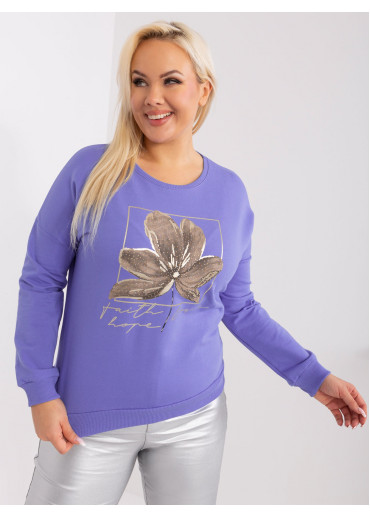 Fialové tričko s potlačou