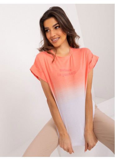Koralovo ružové tričko s potlačou