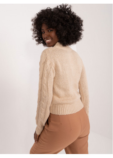 Béžovo hnedý pulóver