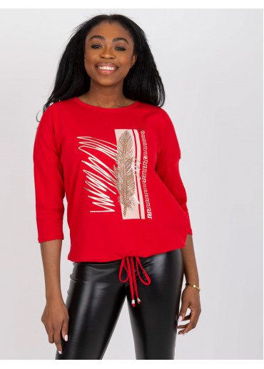 Červené elegantné tričko