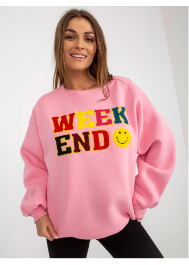 Ružová basic mikina