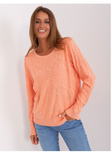 Broskyňovo ružový pulóver