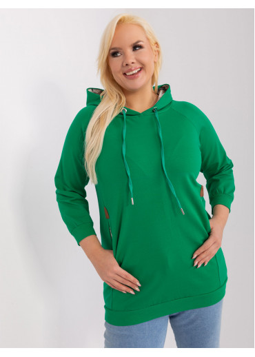 Zelená mikina s kapucňou