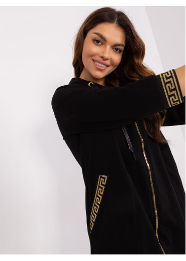 Čierna dlhá mikina