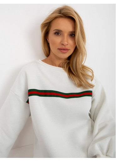Smotanovo biela dámska oversize mikina
