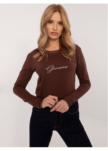 Hnedé tričko s dlhým rukávom