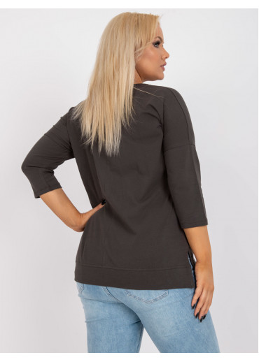 Khaki zelené tričko s potlačou