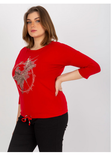 Červené tričko s potlačou vážka