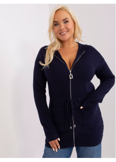 Modrý sveter s kapucňou