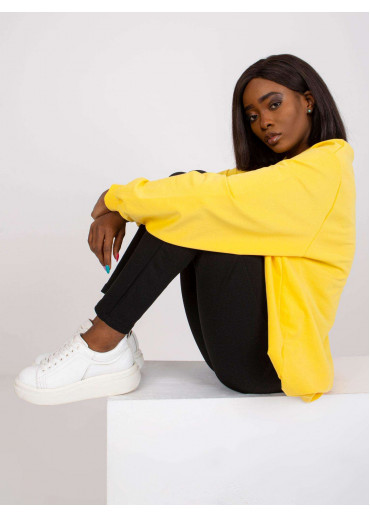 Žltá mikina so stojačikom