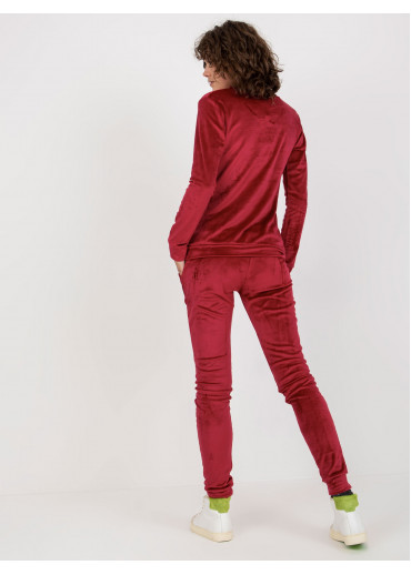 Bordovo červená tepláková súprava