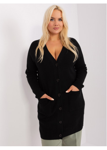 Čierny predĺžený sveter