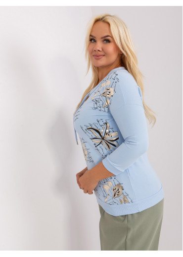 Svetlomodré tričko s potlačou